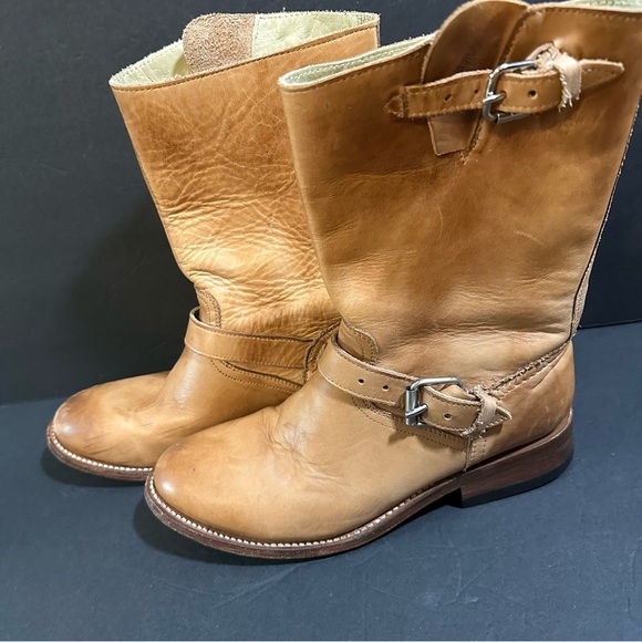 ASH Tennessee sz /38 Brown Leather Engineer Moto Biker Boots - Picture 1 of 15